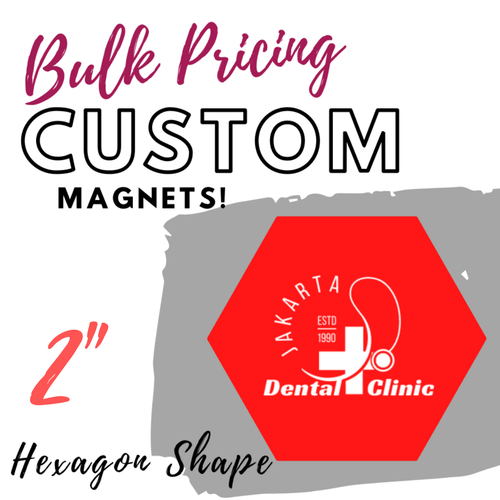 Bulk Pricing for AcryliThins™ Custom HEXAGON Acrylic Magnets - 2