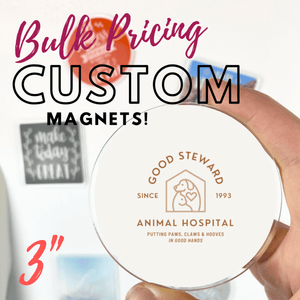 Bulk Pricing for AcryliThins™ Custom CIRCLE Acrylic Magnets - 3"
