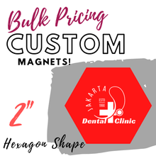 Bulk Pricing for AcryliThins™ Custom HEXAGON Acrylic Magnets - 2"