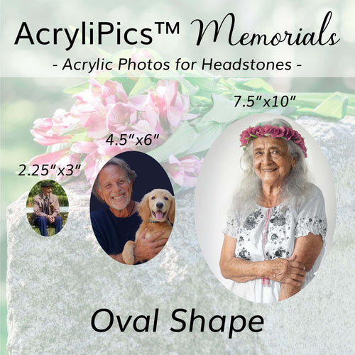 OVAL AcryliPics™ Memorials - Tombstones & Headstones Acrylic Photos