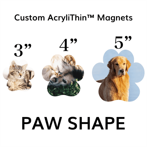 AcryliThins™ PAW PRINT Magnets